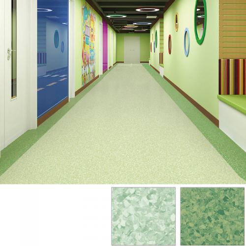 Homogeneous hospital flooring