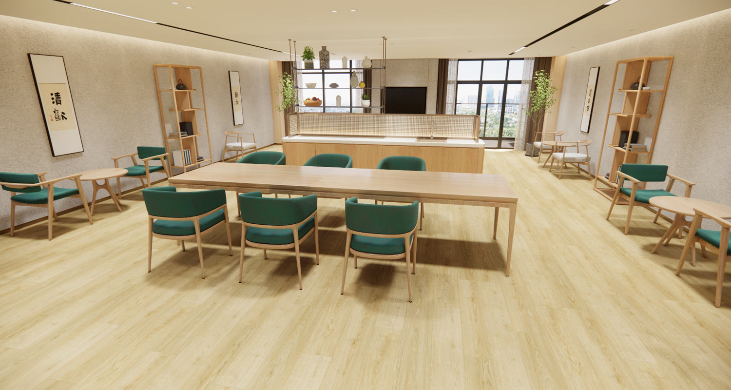 Wood-Look Age-Friendly Nursing Home LVT Flooring