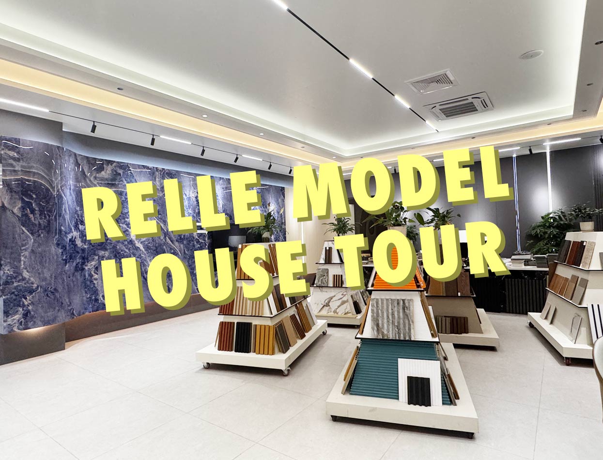 We are visiting a sample room and discussing more details.